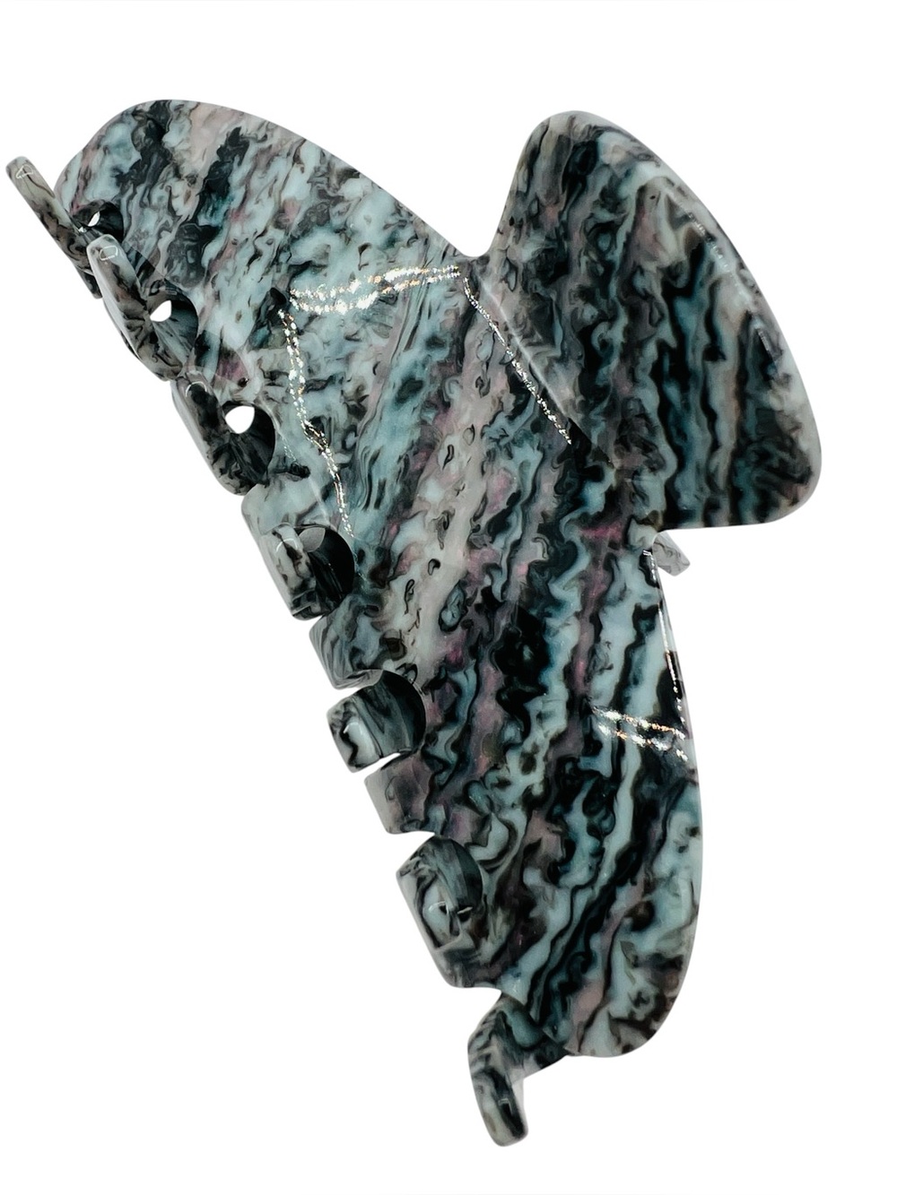 Green Granite-Look Acrylic Hair Clip New